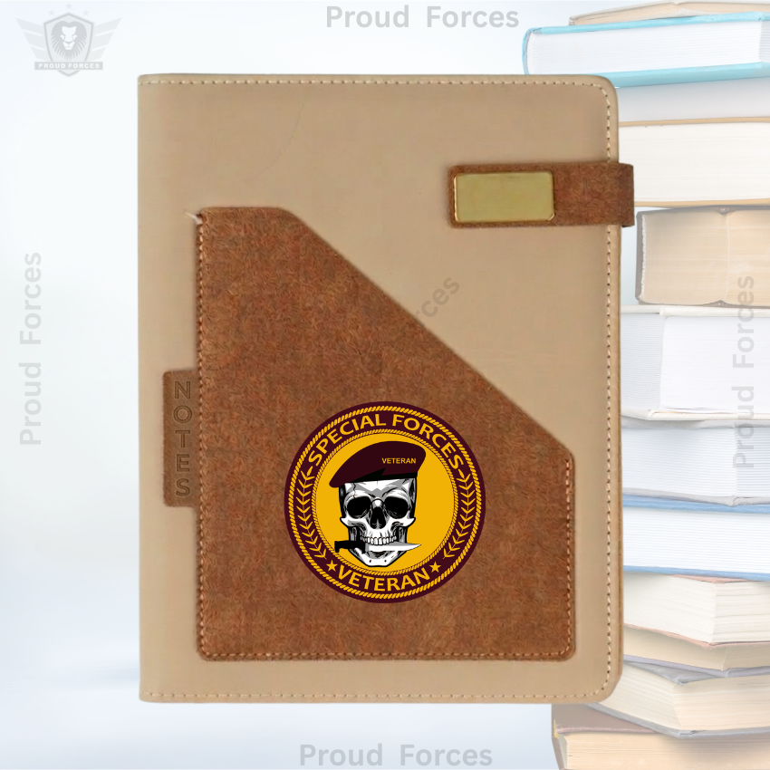 Special Forces Veteran Office Notebook with Phone & Pen Holder