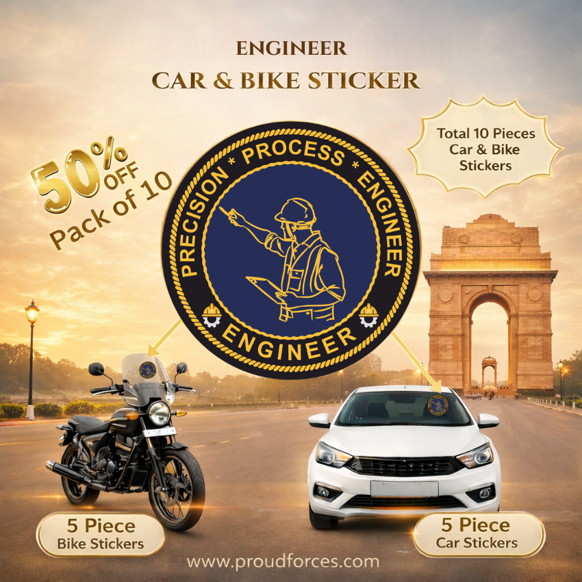 Premium Quality Engineer Car & Bike Stickers