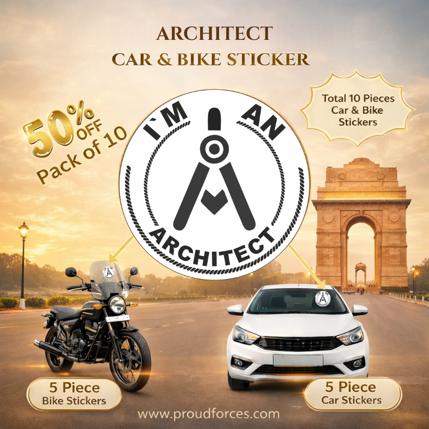 Premium Quality Architect Car & Bike Stickers