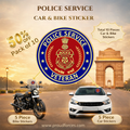 Premium Quality Police Service Veteran Car & Bike Stickers
