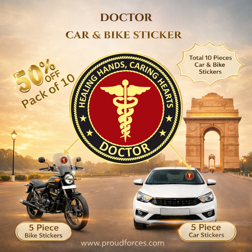 Premium Quality Doctor Veteran Car & Bike Stickers