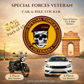 Premium Quality Special Forces Veteran Car & Bike Stickers