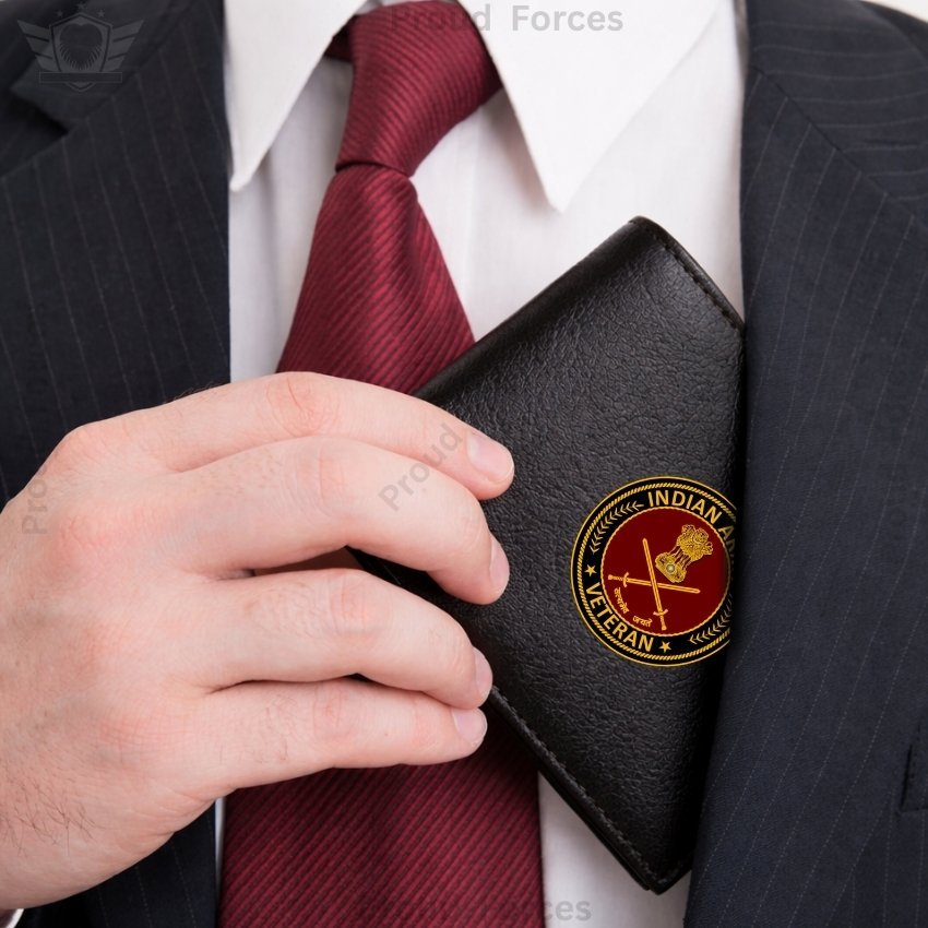 Army Veteran Black Leather Wallet for Men (Premium Classic Edition)