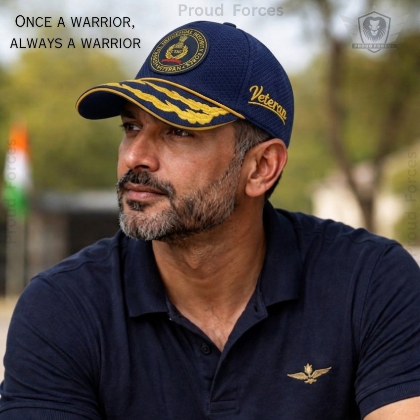 CISF Flag Officers’ Veteran Baseball Cap (Blue Color) - Premium Quality