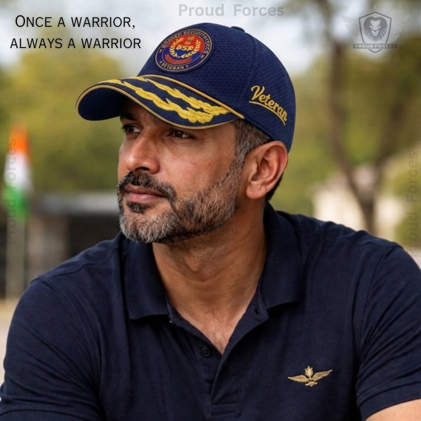 BSF Flag Officers’ Veteran Baseball Cap (Blue Color) - Premium Quality