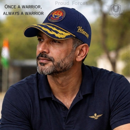 BSF Flag Officers’ Veteran Baseball Cap (Blue Color) - Premium Quality