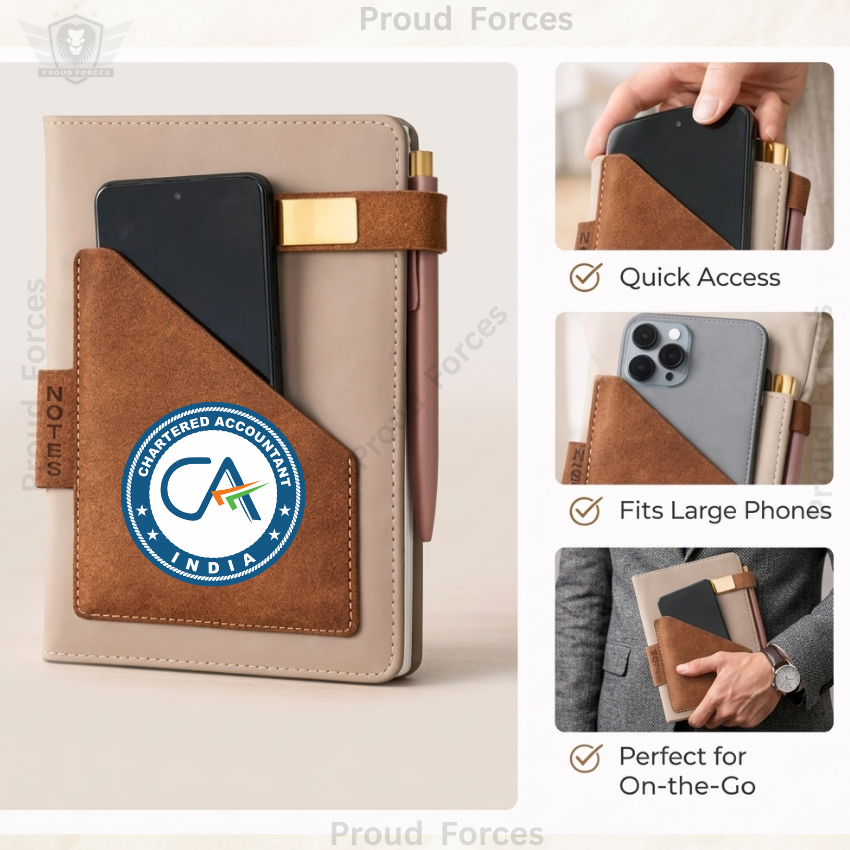 Chartered Accountant Office Notebook with Phone & Pen Holder