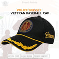 Police Service Officers’ (Black Color) Baseball Cap for Veterans - Premium Quality