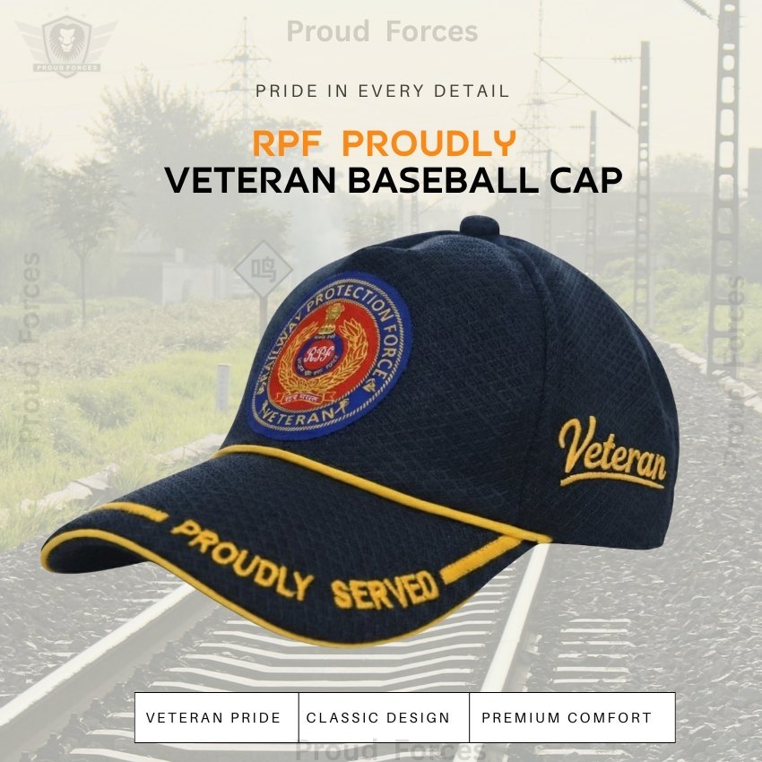RPF Proudly Baseball Cap for Veterans (Blue Color) -Premium Quality
