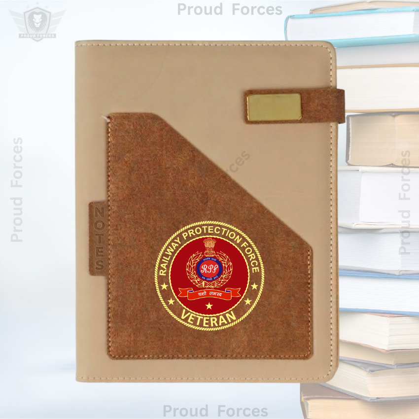 Railway Protection Force Veteran Office Notebook with Phone & Pen Holder