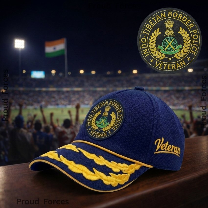 ITBP Flag Officers’ Veteran Baseball Cap (Blue Color) -Premium Quality