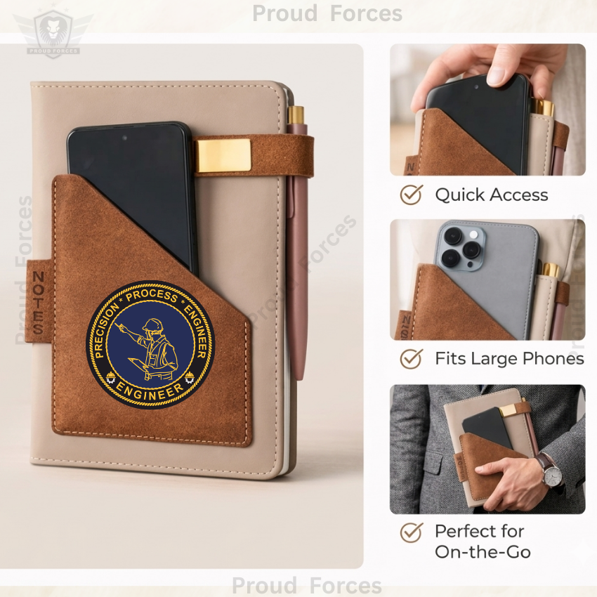 Engineer Office Notebook with Phone & Pen Holder