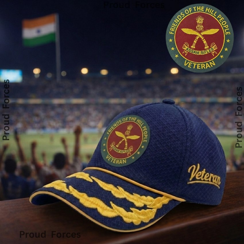 Assam Rifles Flag Officers’ Veteran Baseball Cap (Blue Color) -Premium Quality