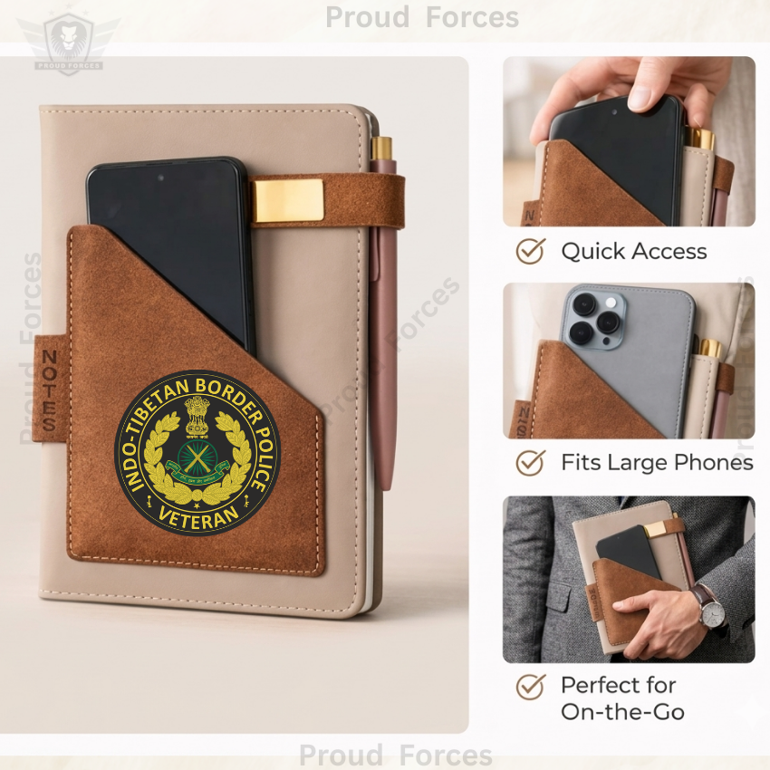 ITBP Veteran Office Notebook with Phone & Pen Holder