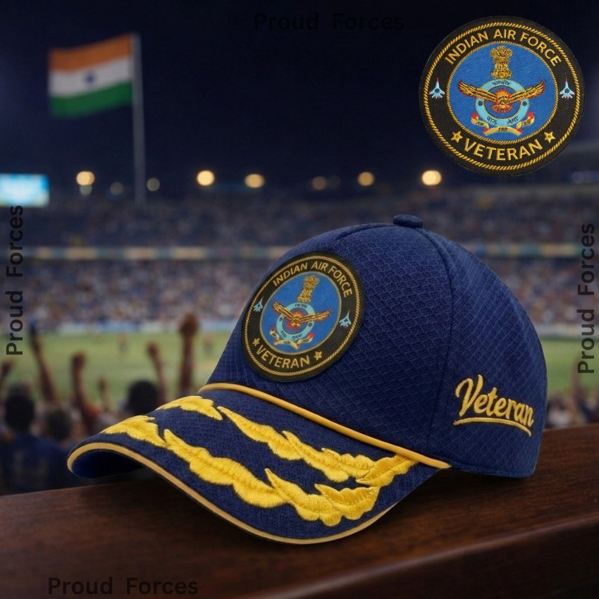 Indian Air Force Flag Officers’ Veteran Baseball Cap (Blue Color) - Premium Quality