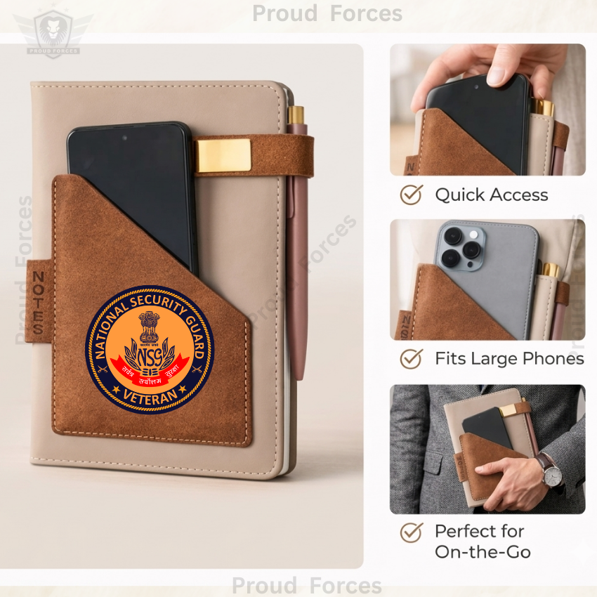 NSG Veteran Office Notebook with Phone & Pen Holder