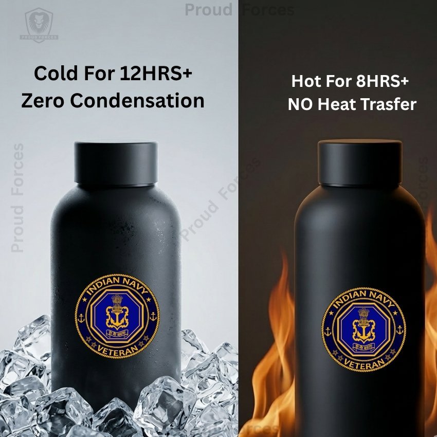 Indian Navy Veteran Insulated Water Bottle