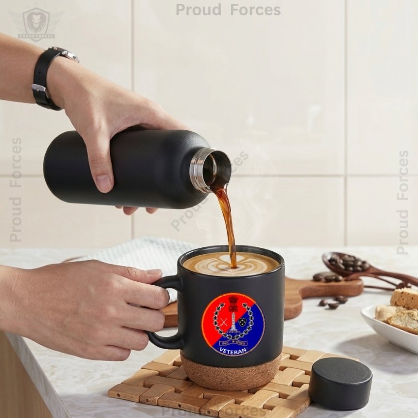 Rajasthan Police Veteran Matte Finish Bottle & Coffee Mug Combo Set