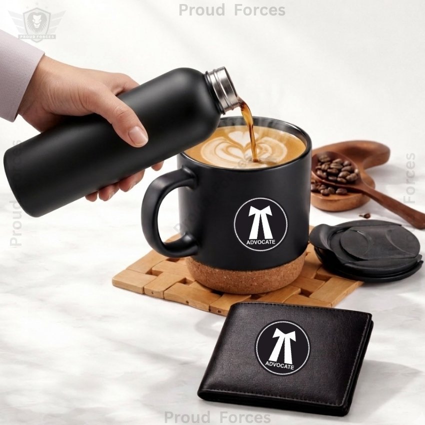 Advocate Premium Combo Pack of 3 – Bottle, Coffee Mug & Leather Wallet