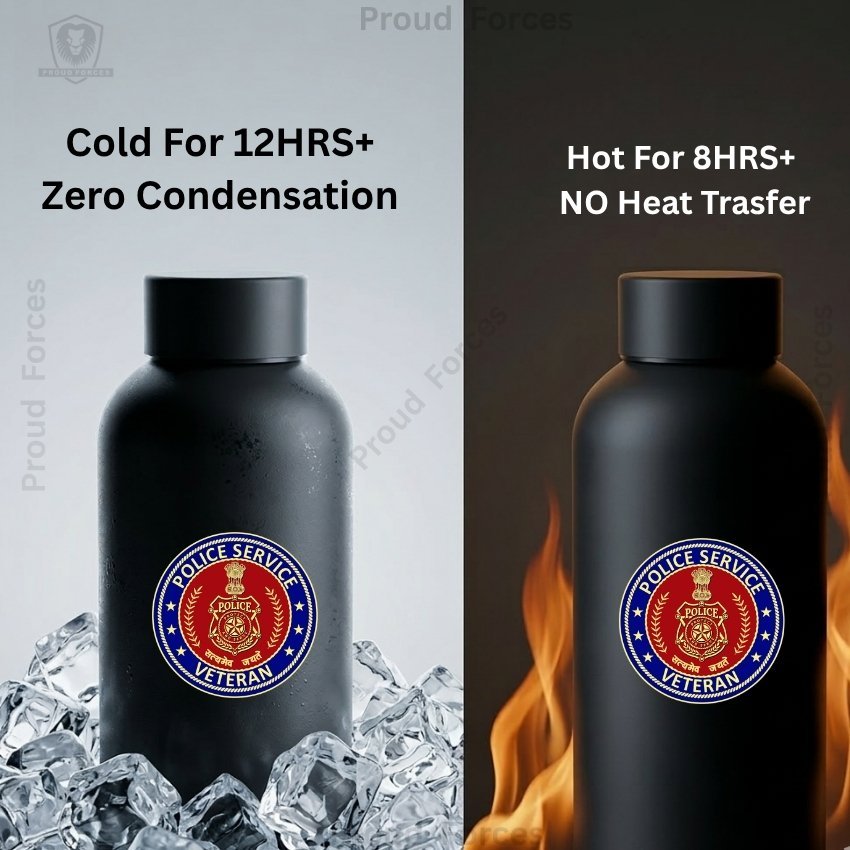 Police Service Veteran Insulated Water Bottle