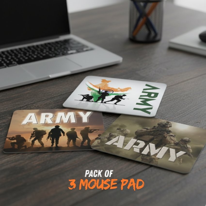 Premium Quality Indian Army Mouse Pad – Pack of 3