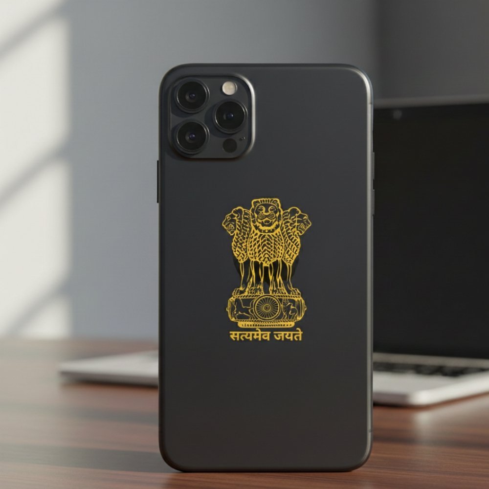 Premium Quality 24K Gold Plated Ashoka Emblem Metal Stickers – Pack of 24