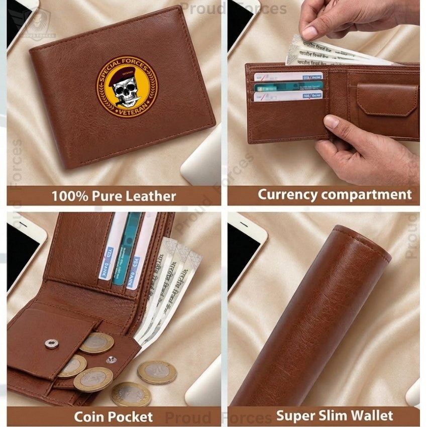 Special Forces Brown Leather Wallet for Men (Premium Classic Edition)
