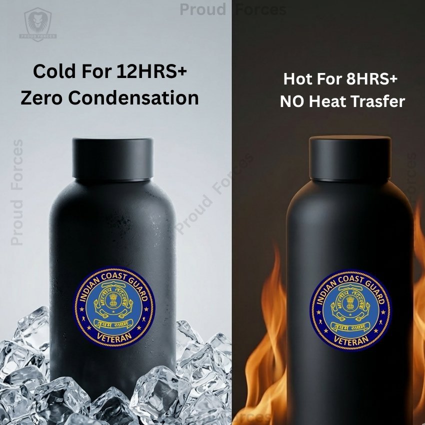ICG (Indian Coast Guard) Veteran Insulated Water Bottle
