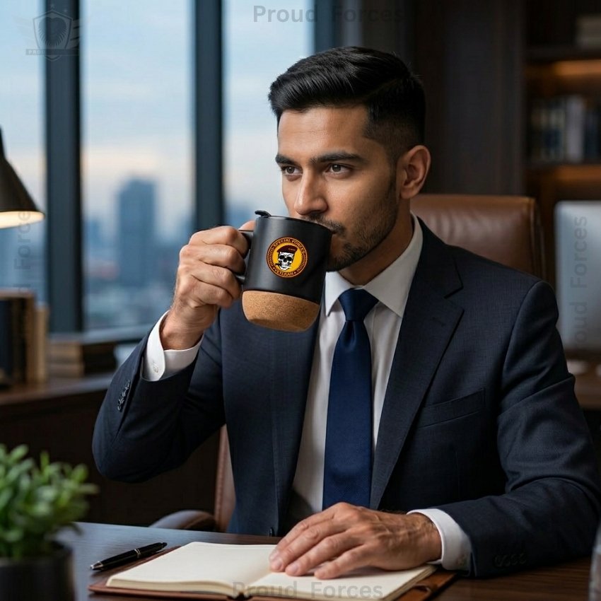 Special Forces Veteran Matte Finish Coffee Mug with Cork Base