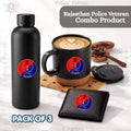 Rajasthan police veteran Premium Combo Pack of 3 – Bottle, Coffee Mug & Leather Wallet