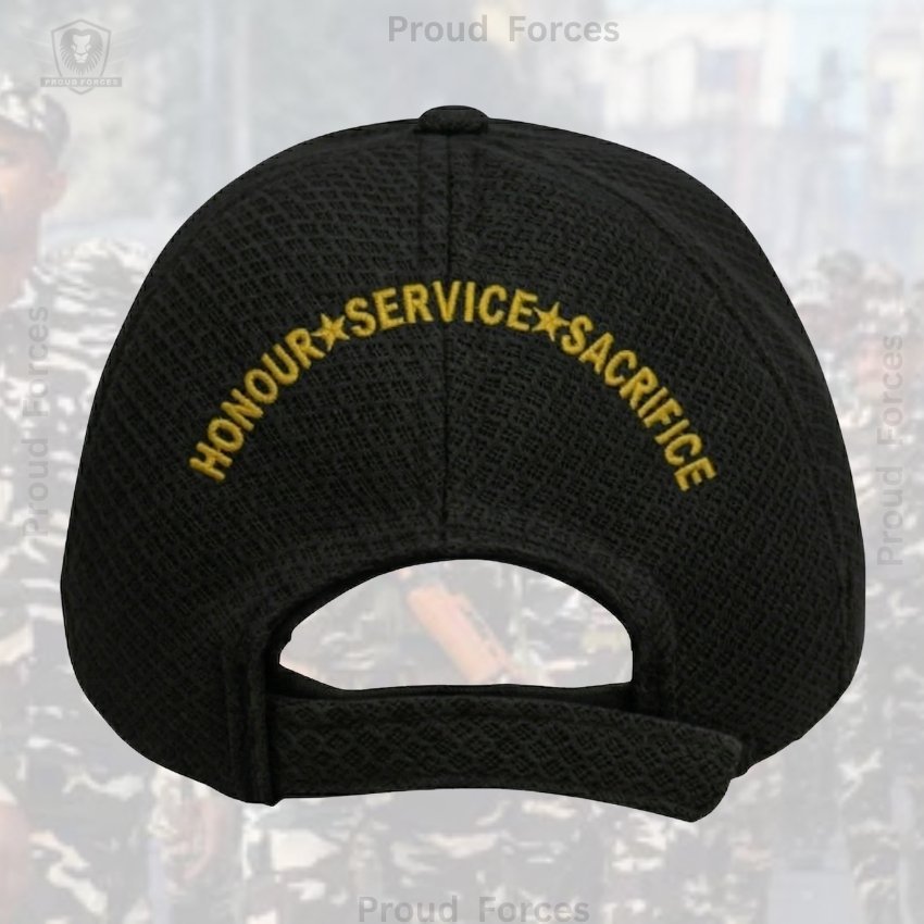 CRPF  Officers’(Black Color) Baseball Cap for Veterans - Premium Quality