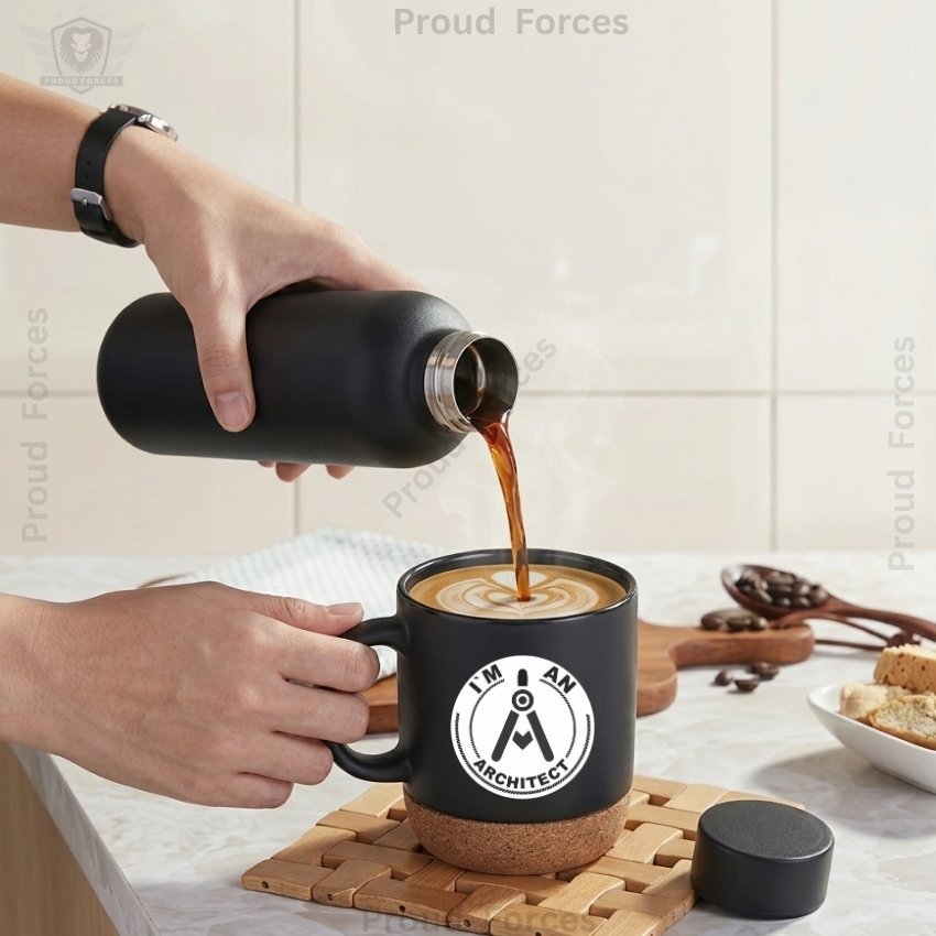 Architect Matte Finish Bottle & Coffee Mug Combo Set