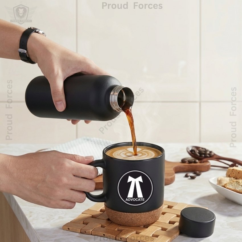 Advocate Matte Finish Bottle & Coffee Mug Combo Set