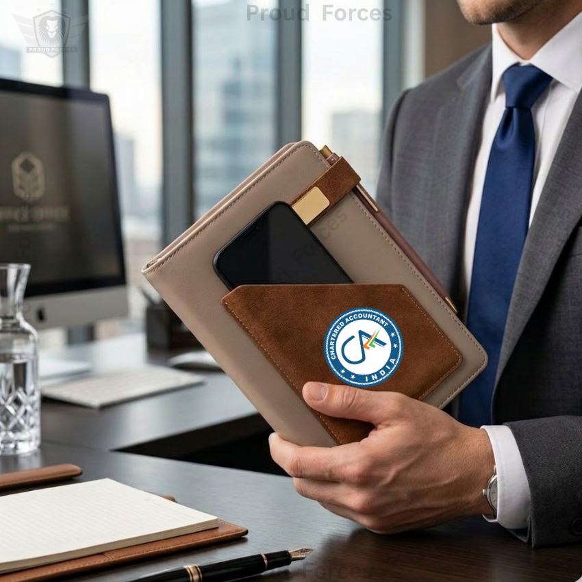 Chartered Accountant Office Notebook with Phone & Pen Holder