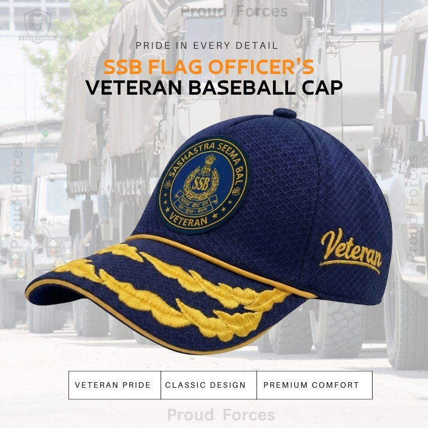 SSB Flag Officers’ Veteran Baseball Cap (Blue Color) - Premium Quality