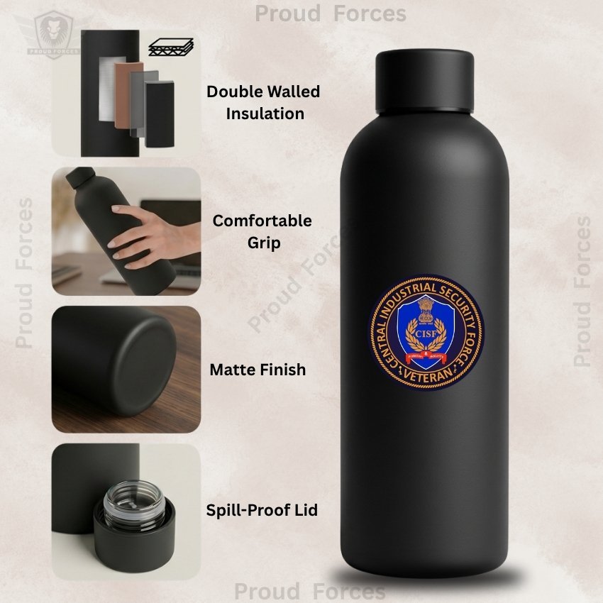 CISF Veteran Insulated Water Bottle