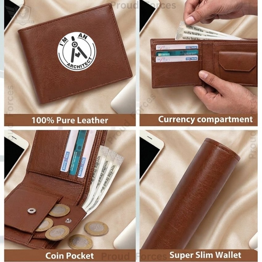 Architect Brown Leather Wallet for Men (Premium Classic Edition)