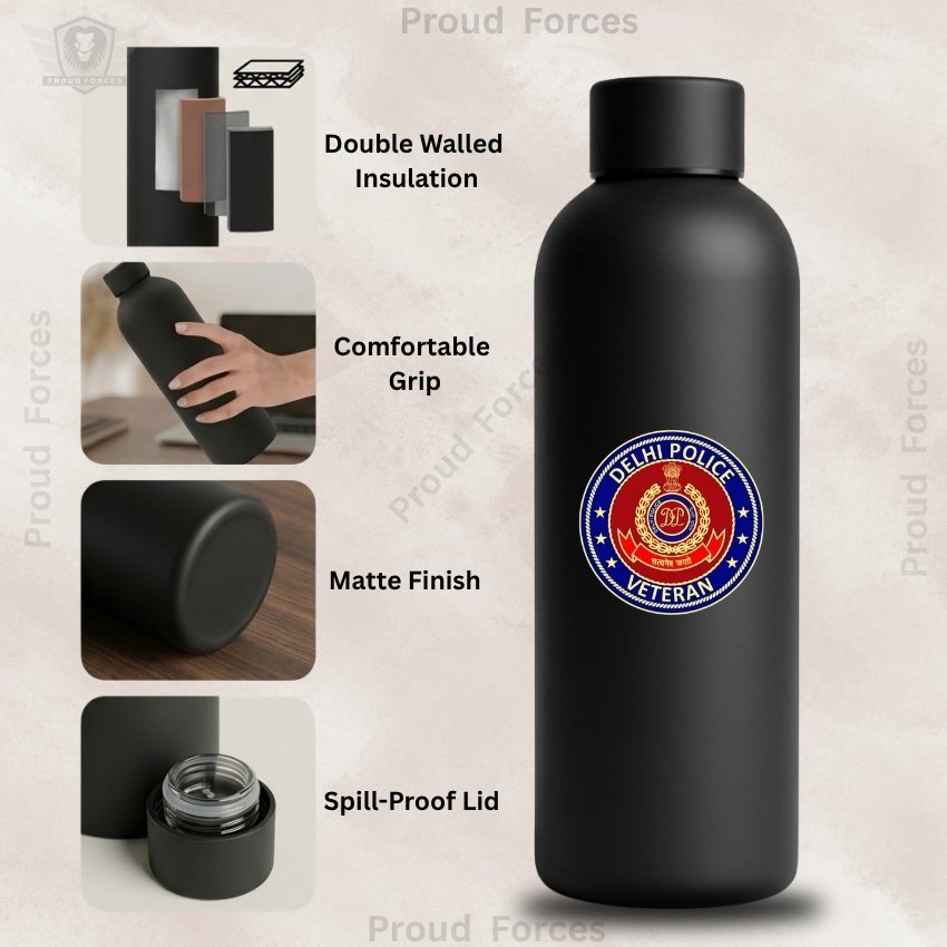 Delhi Police Veteran Insulated Water Bottle