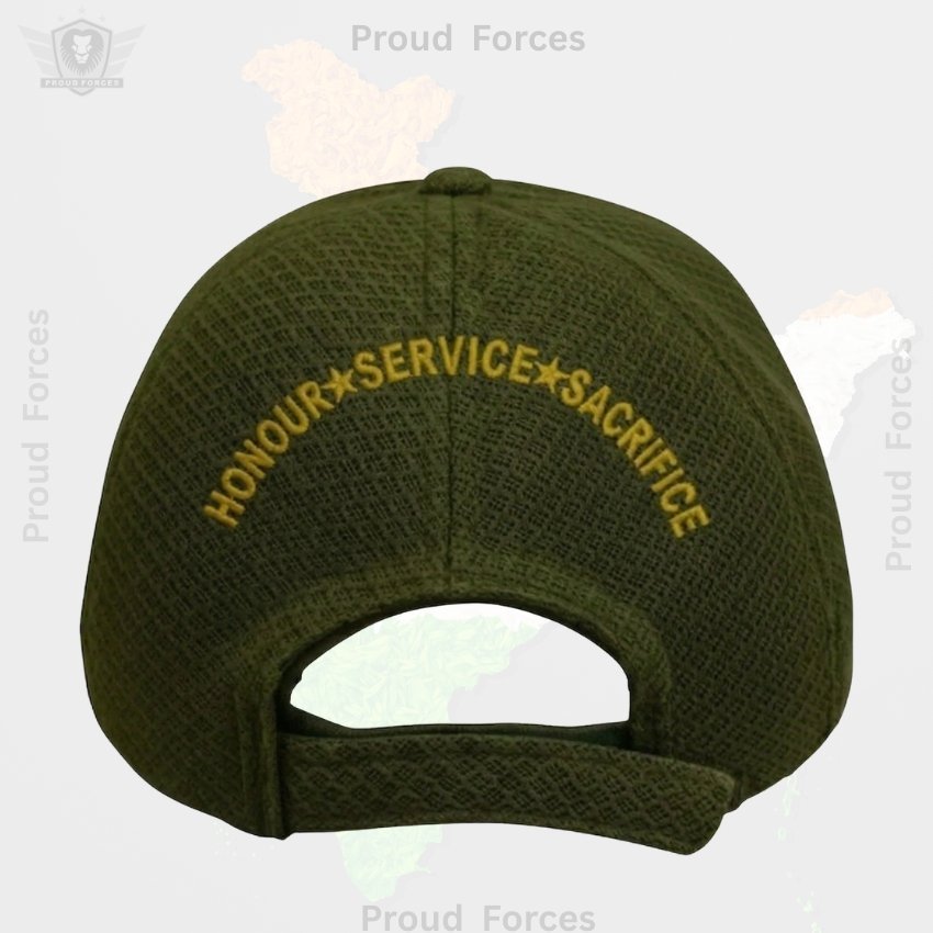 ITBP Officers’ Veteran Baseball Cap (Olive Green Color) - Premium Quality