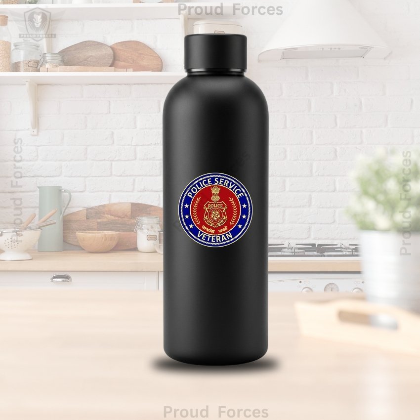 Police Service Veteran Insulated Water Bottle
