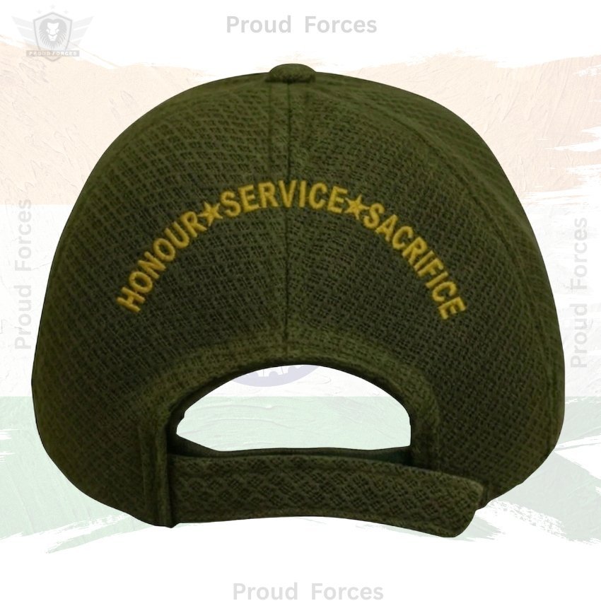 Assam Rifles (AR) Officers’ Veteran Baseball Cap (Olive Green Color) -Premium Quality