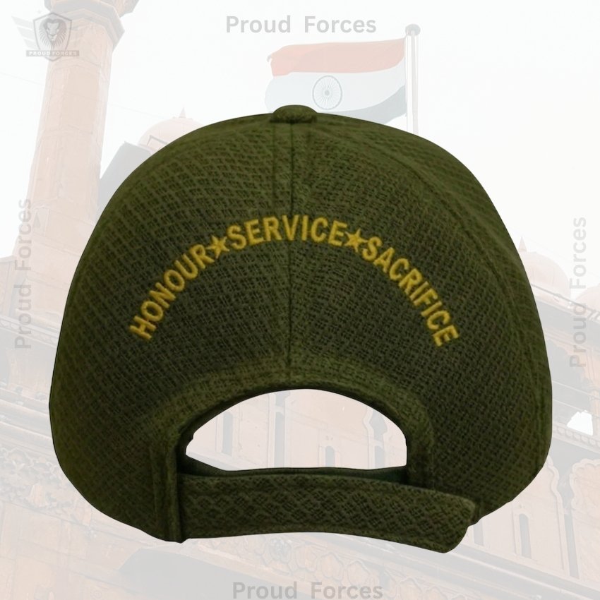Indian Coast Guard (ICG) Proudly Veteran Baseball Cap (Olive Green Color) - Premium Quality