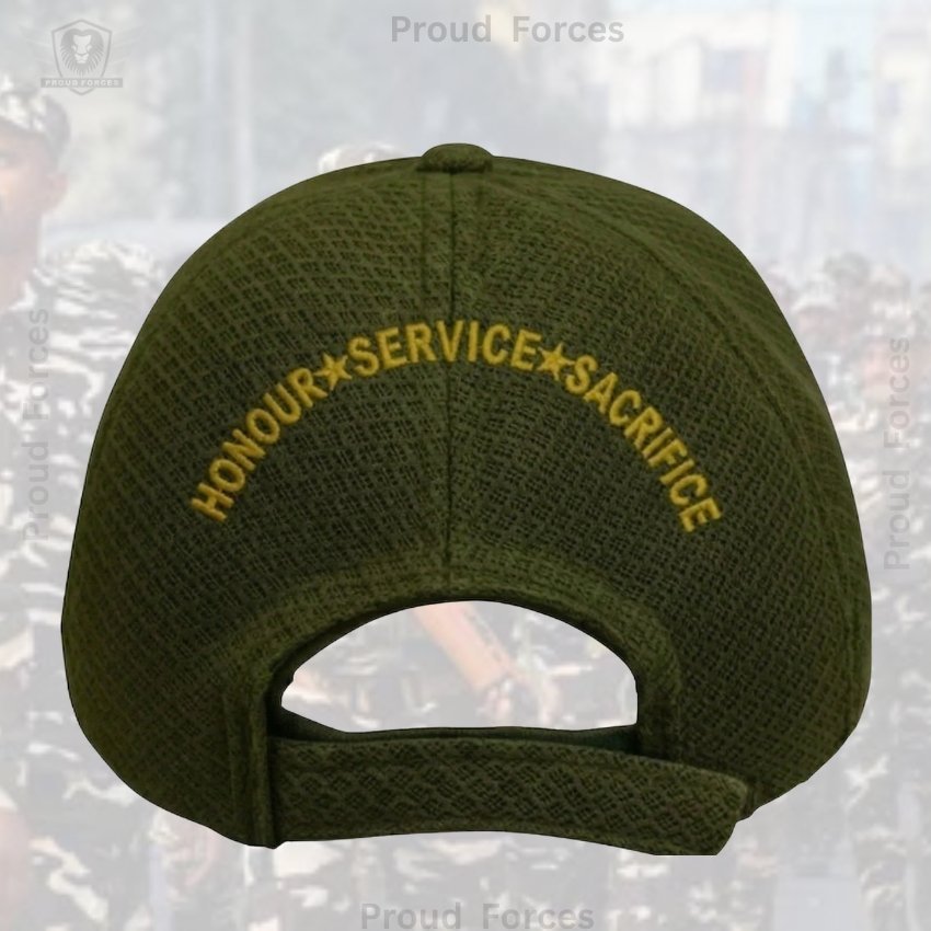 CRPF Officers’(Olive Green Color) Baseball Cap for Veterans -Premium Quality