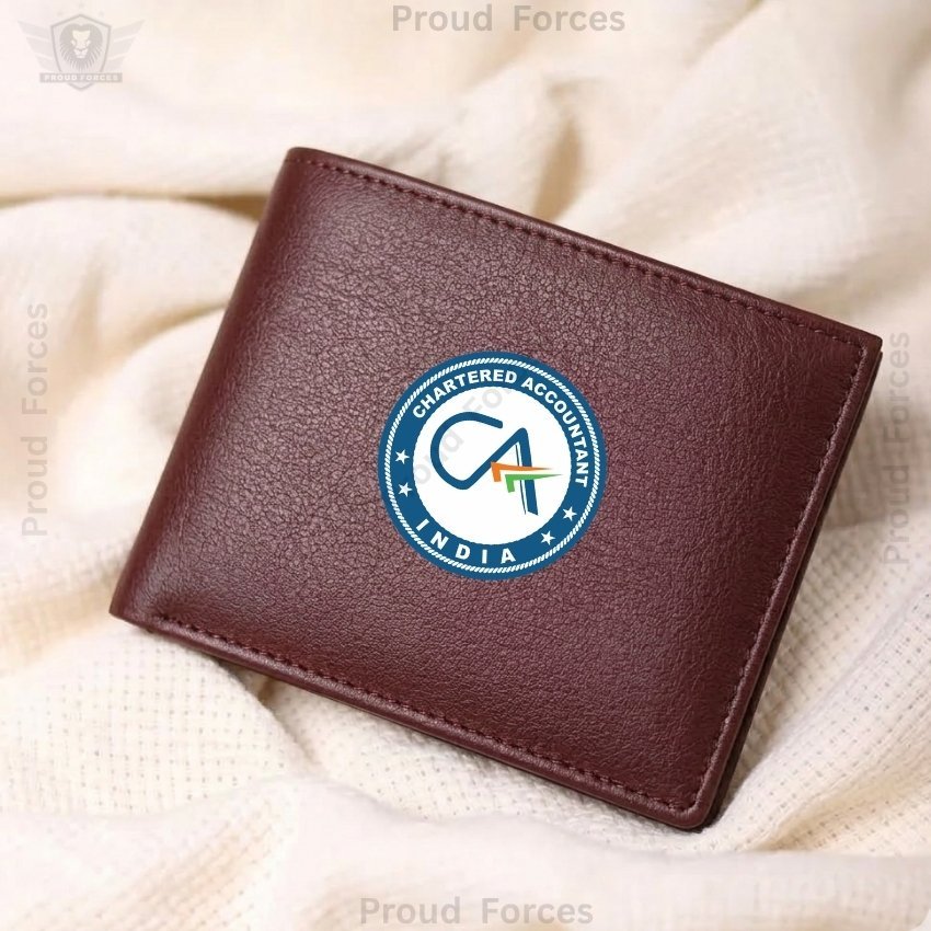 Chartered Accountant (CA) Brown Leather Wallet for Men (Premium Classic Edition)