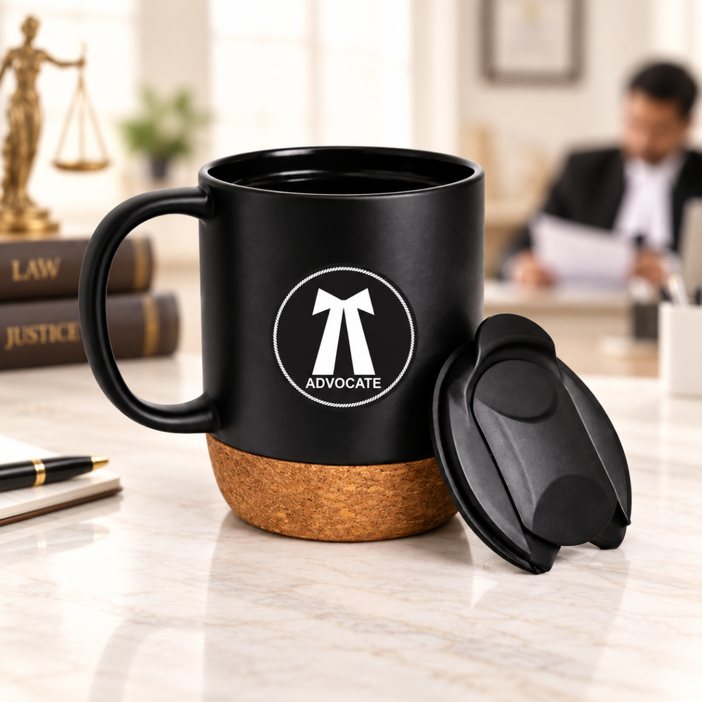 Advocate Matte Finish Coffee Mug with Cork Base