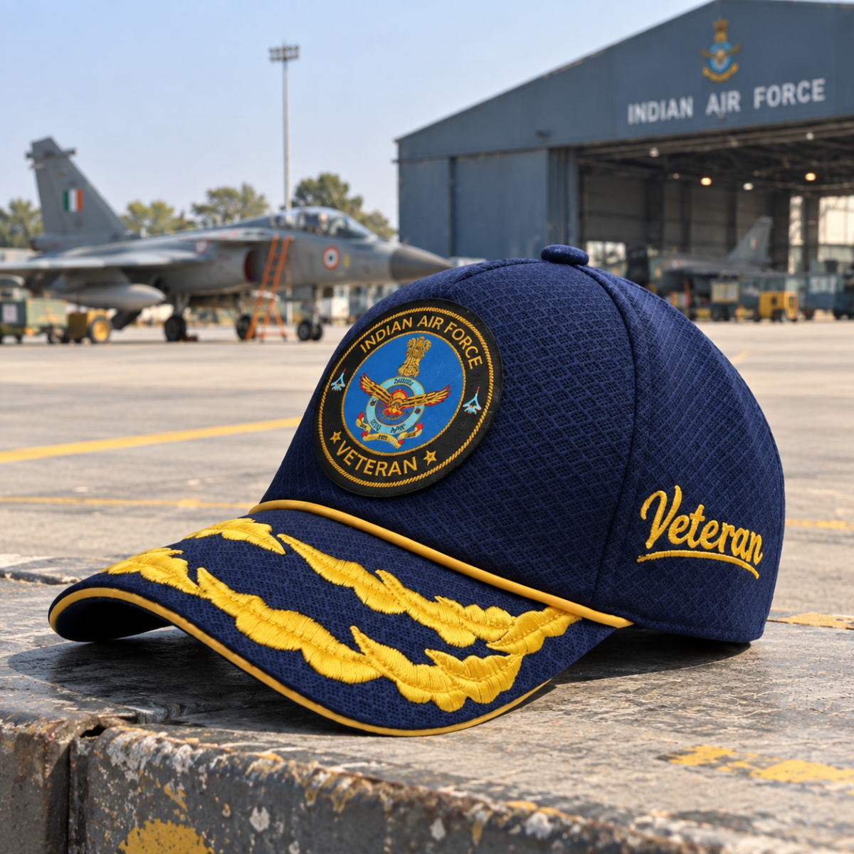 Indian Air Force Flag Officers’ Veteran Baseball Cap (Blue Color) - Premium Quality