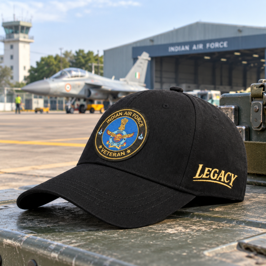 Indian Air Force Veteran Pure Cotton Cap