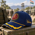Indian Army Officers'  Veteran Baseball Cap (Blue Color) - Premium Quality