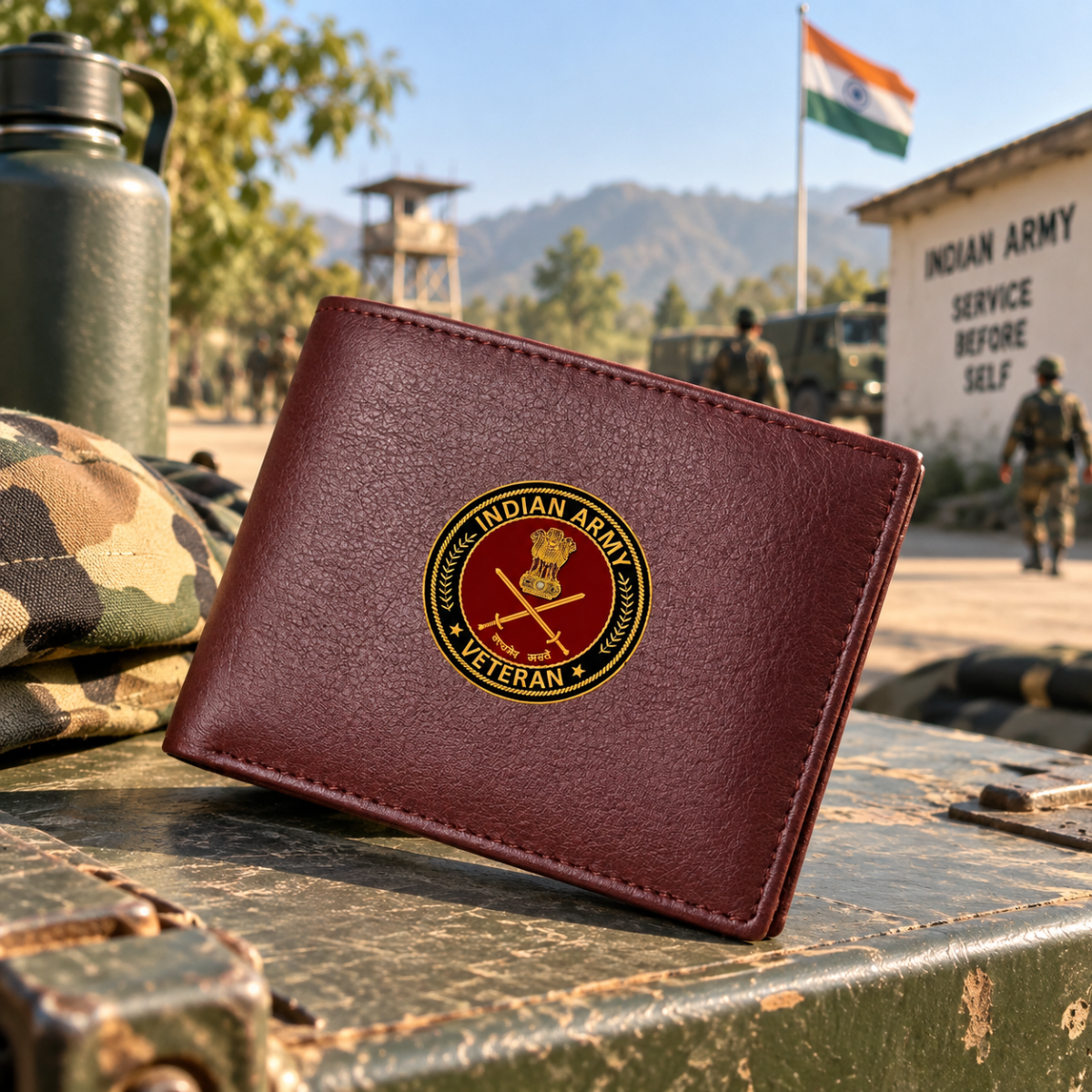 Army Veteran Brown Leather Wallet for Men (Premium Classic Edition)