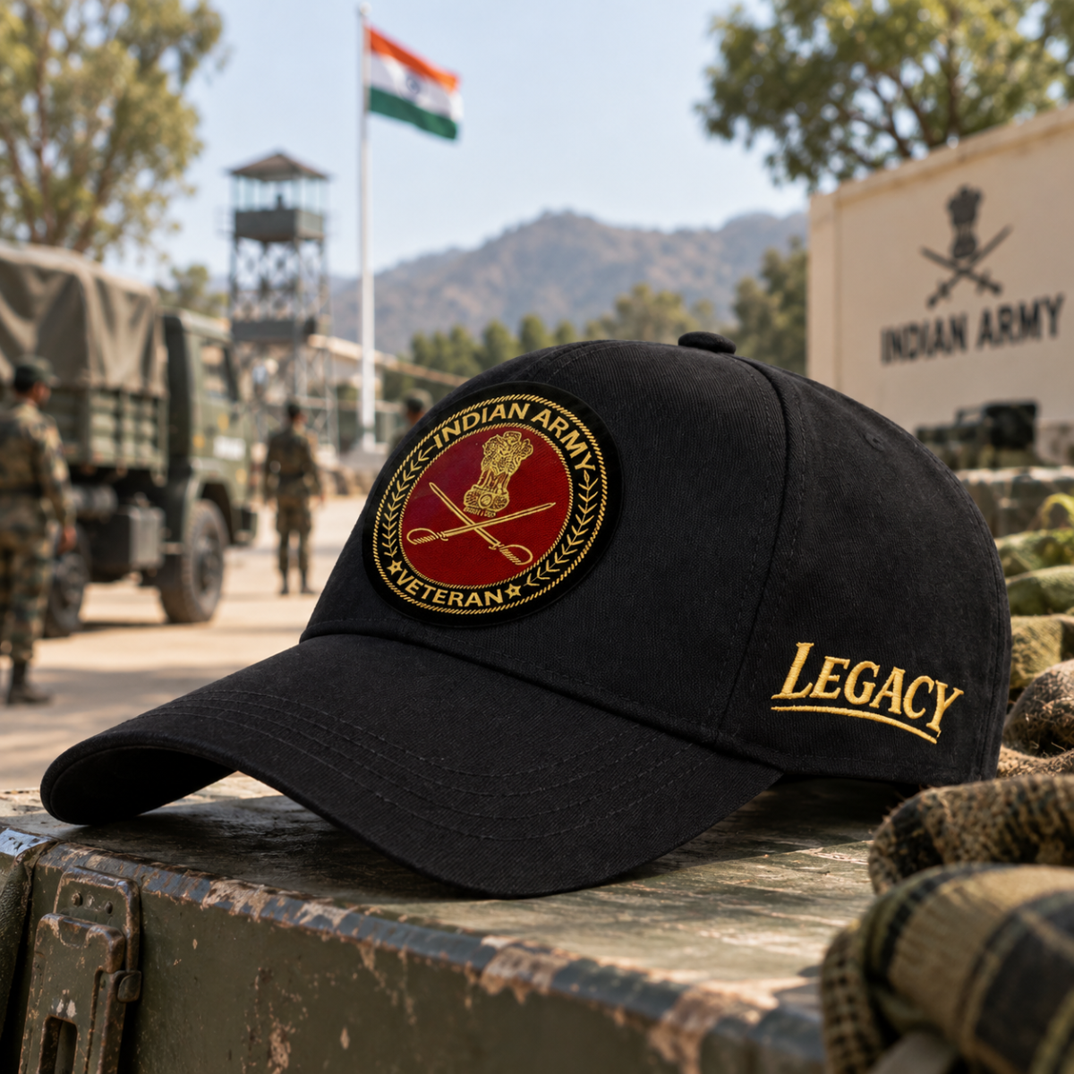 Indian Army Veteran Pure Cotton Cap